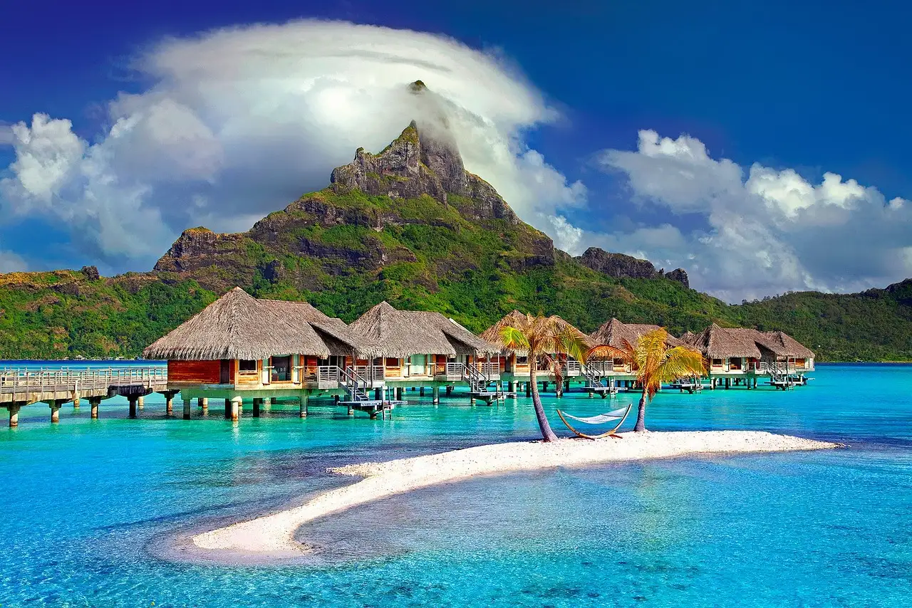 Où est située l'île paradisiaque de Bora Bora ?