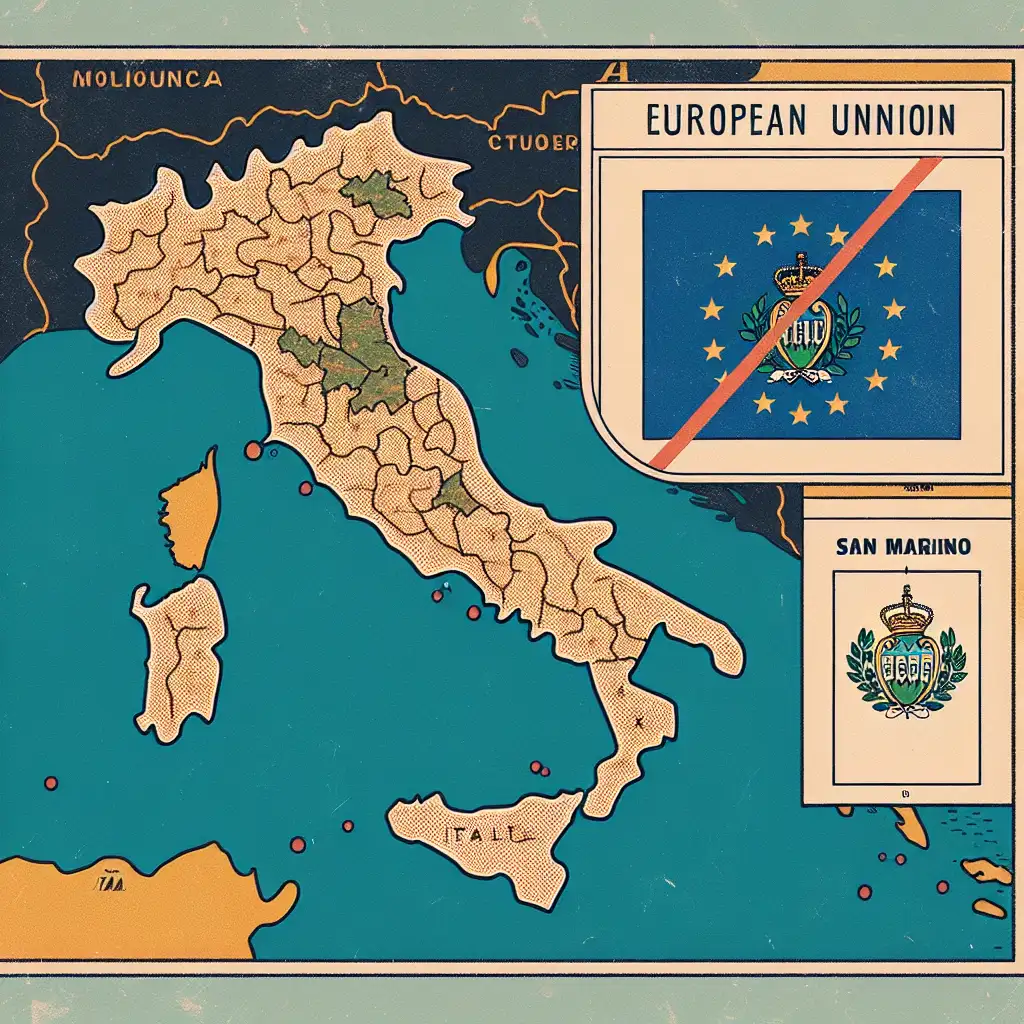 Pourquoi San Marin est-il en Italie et pas dans l'UE ?