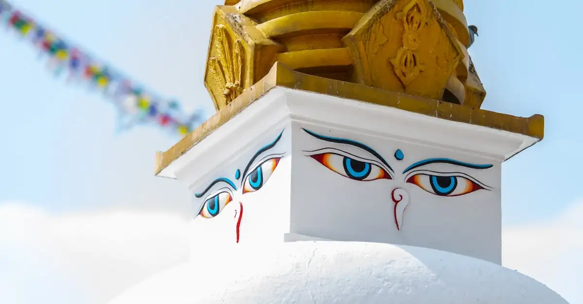 Quelles sont les caractéristiques des stupas de Boudhanath ?