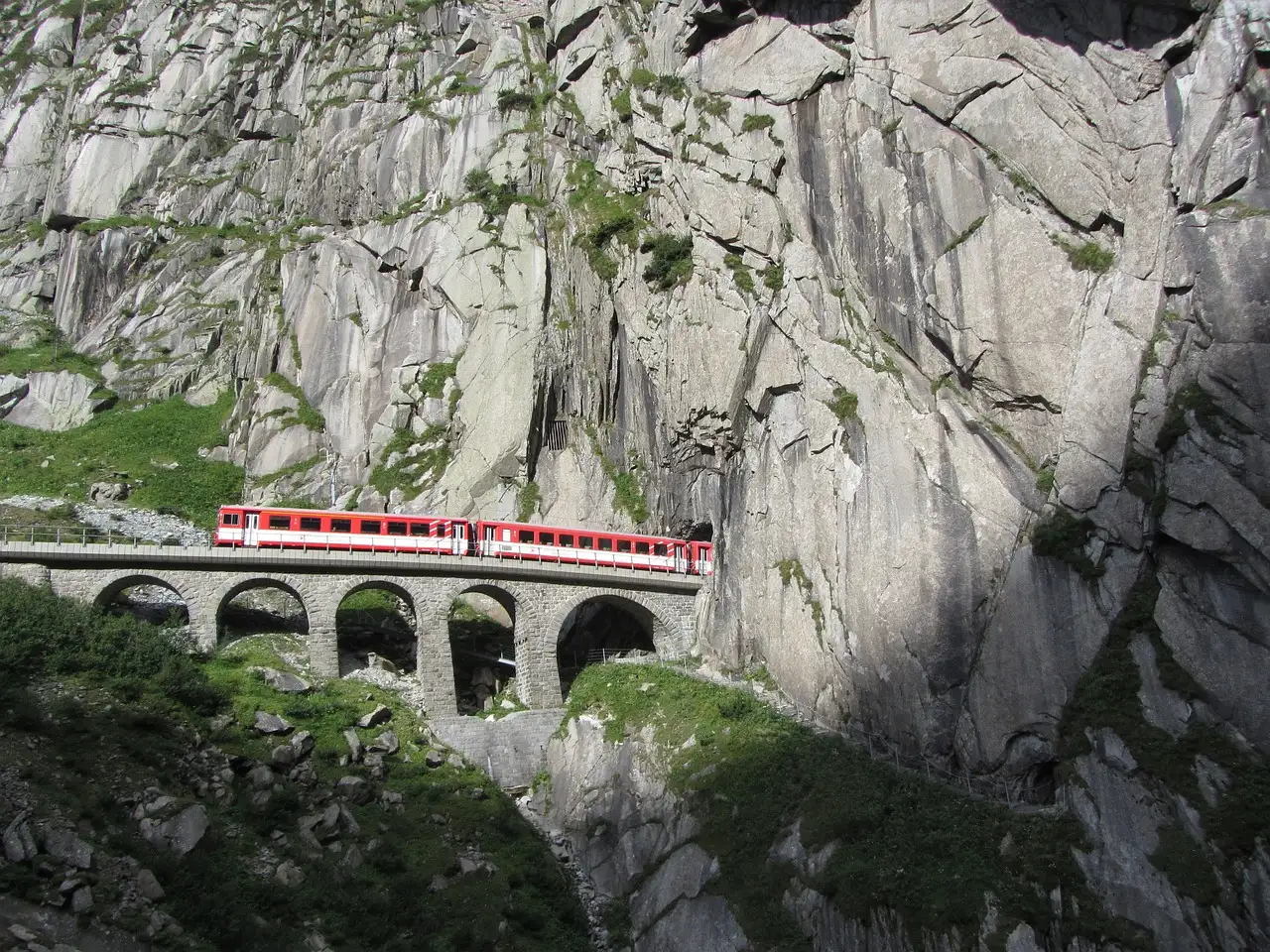 Comment la ligne de chemin de fer du Gothard a-t-elle été bâtie ?