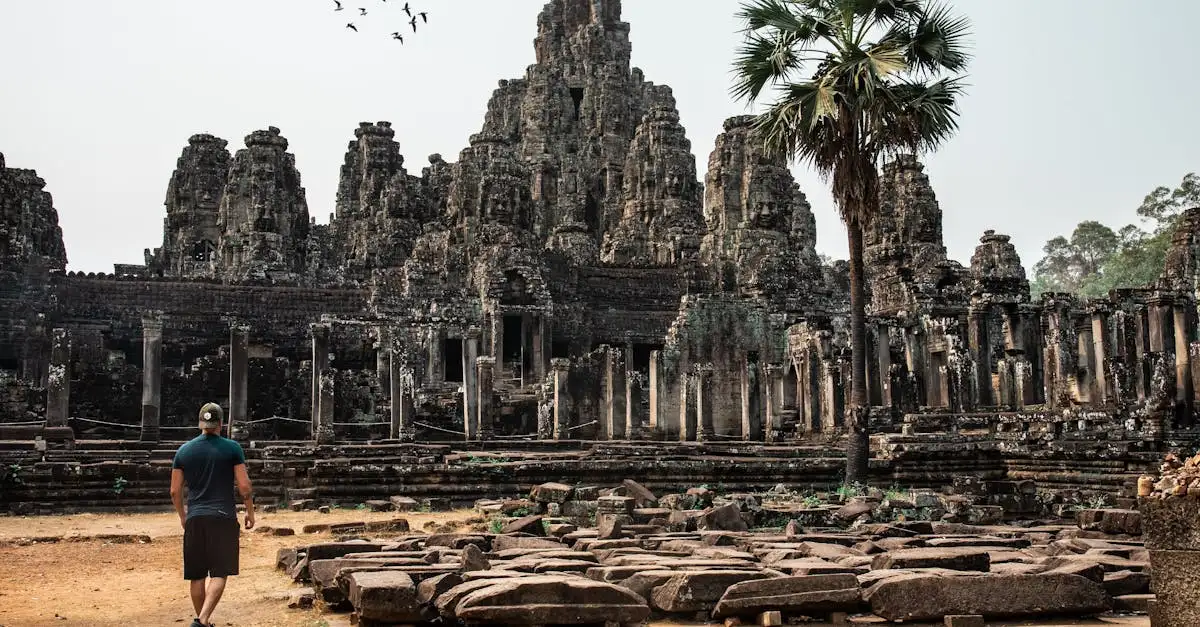 Quel temple bouddhiste au Cambodge est classé par l'UNESCO ?