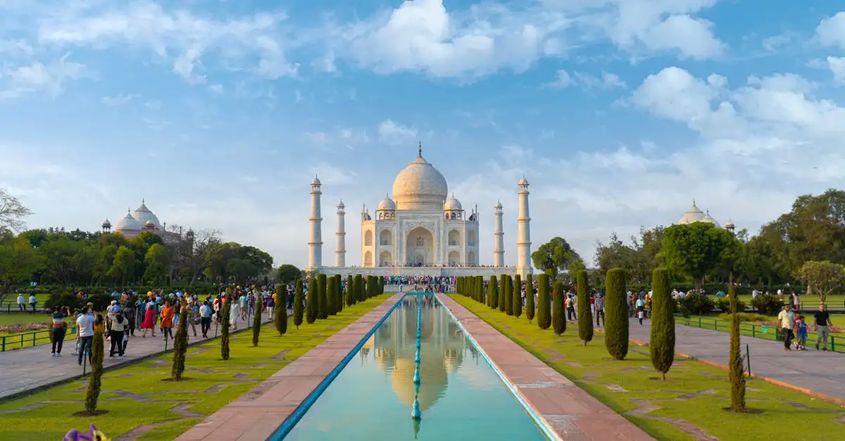 Quelle ville indienne est célèbre pour le Taj Mahal ?
