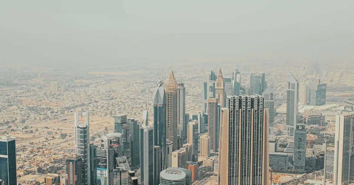 Où est située la Emirates Office Tower à Dubaï ?